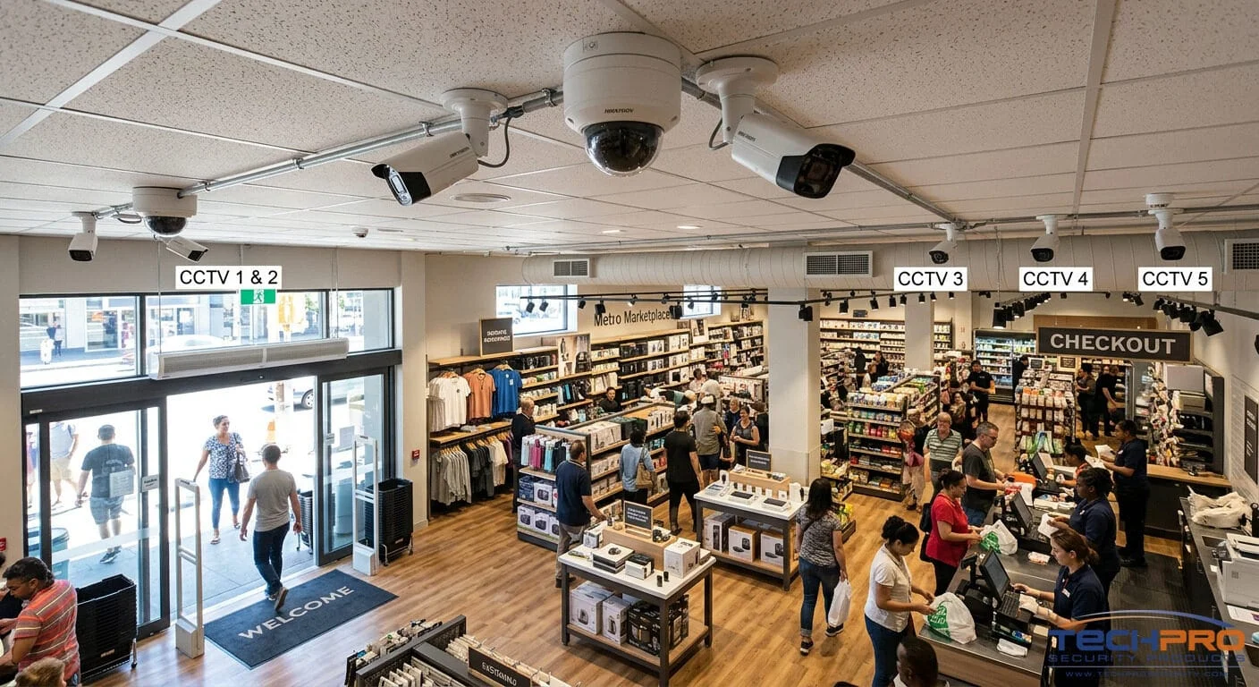 installing structured network cabling in Los Angeles retail store