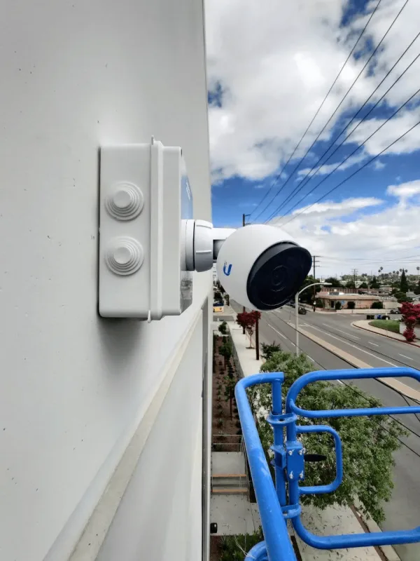 Outdoor security camera installation — DigiCo Wiring, Los Angeles