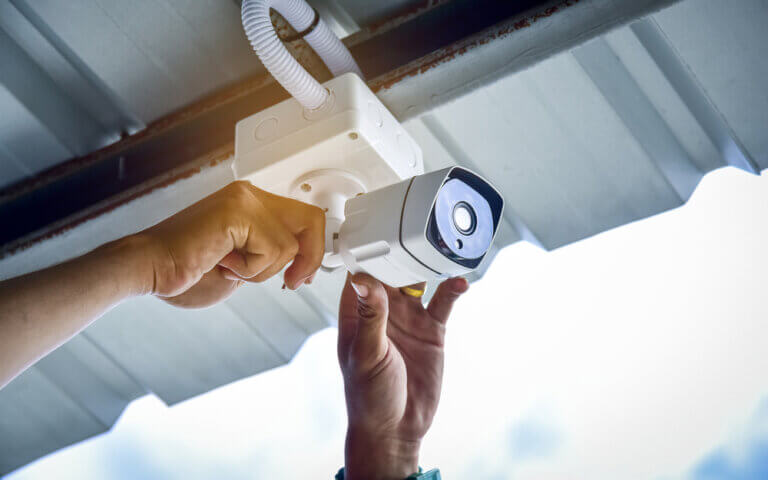 Professional security camera installation